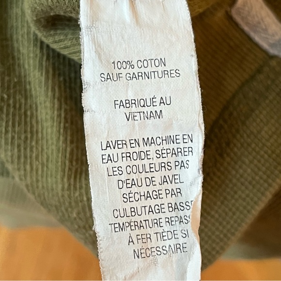 Men’s LL Bean Green Long Sleeve Waffle Knit - Picture 5 of 7